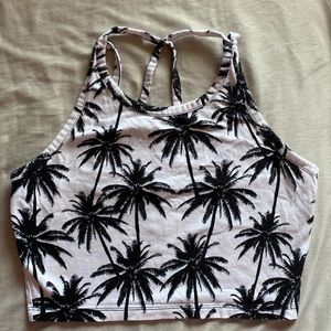 palm tree crop top